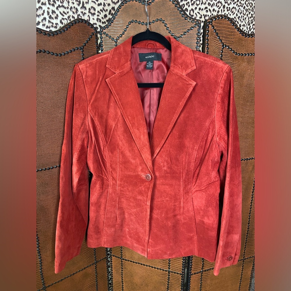 Vintage Alfani Red Leather Jacket
